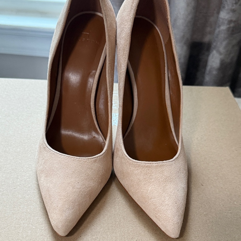 H by Halston Blush Suede Heels